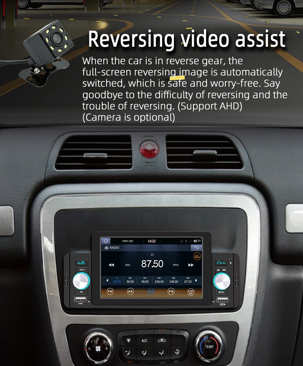 Single Din Car Stereo Radio Bluetooth MP5 Player For Apple Carplay Android Auto