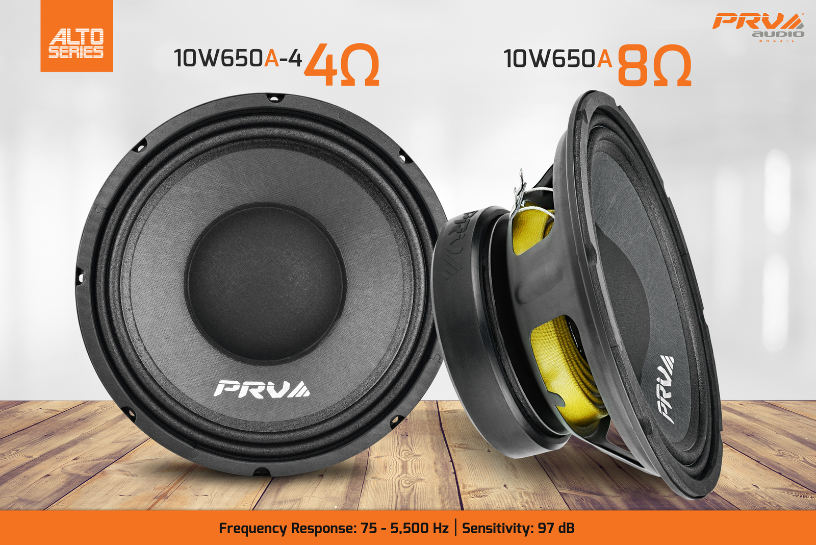 1x PRV Audio 10W650A Midbass ALTO 10" Speakers PRO Audio 8 Ohm 10A PRO 650W