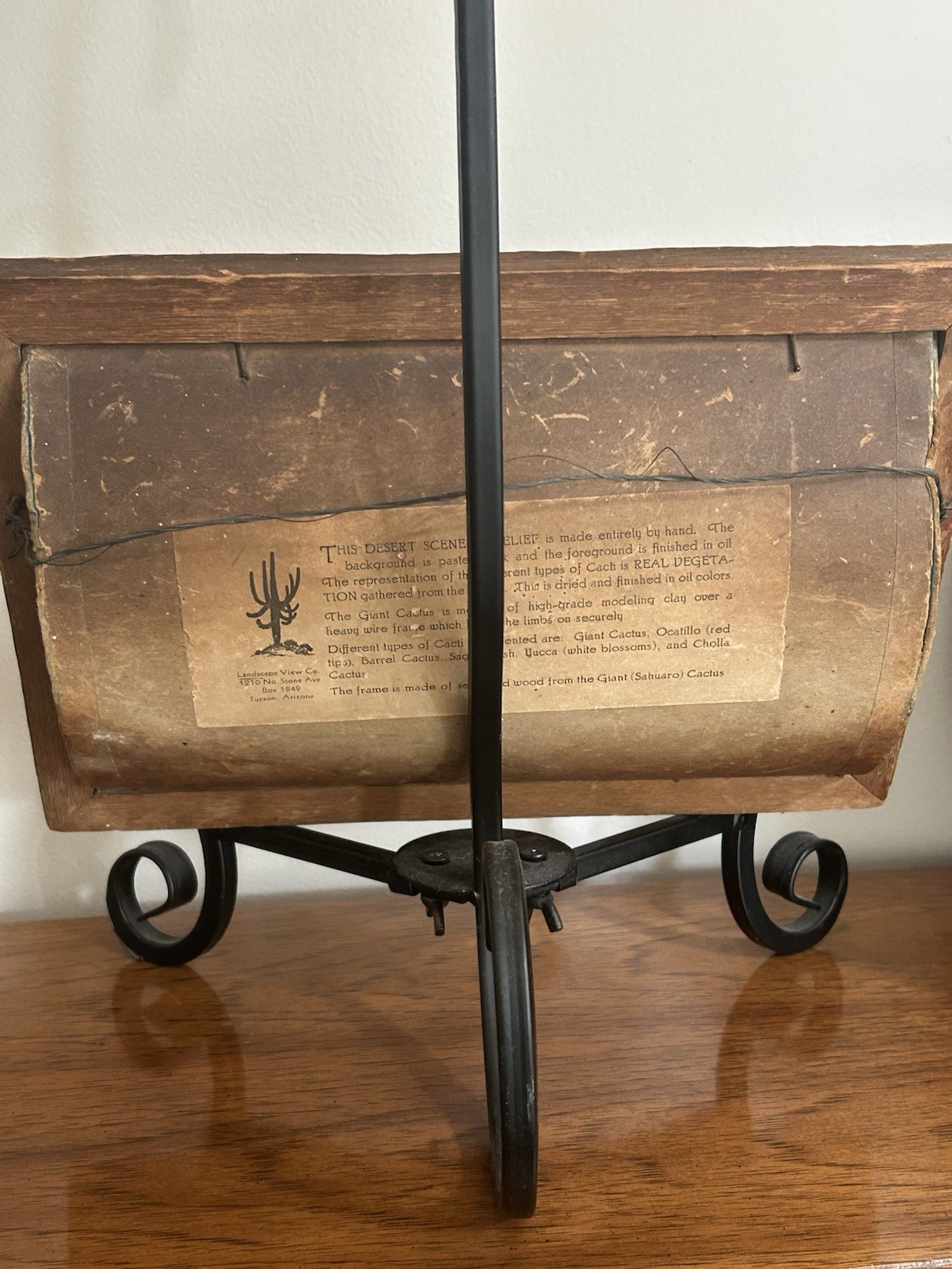 VTG Landscape View Co. Tucson Arizona 3-D Desert Scene Diorama 10” x 7.5”