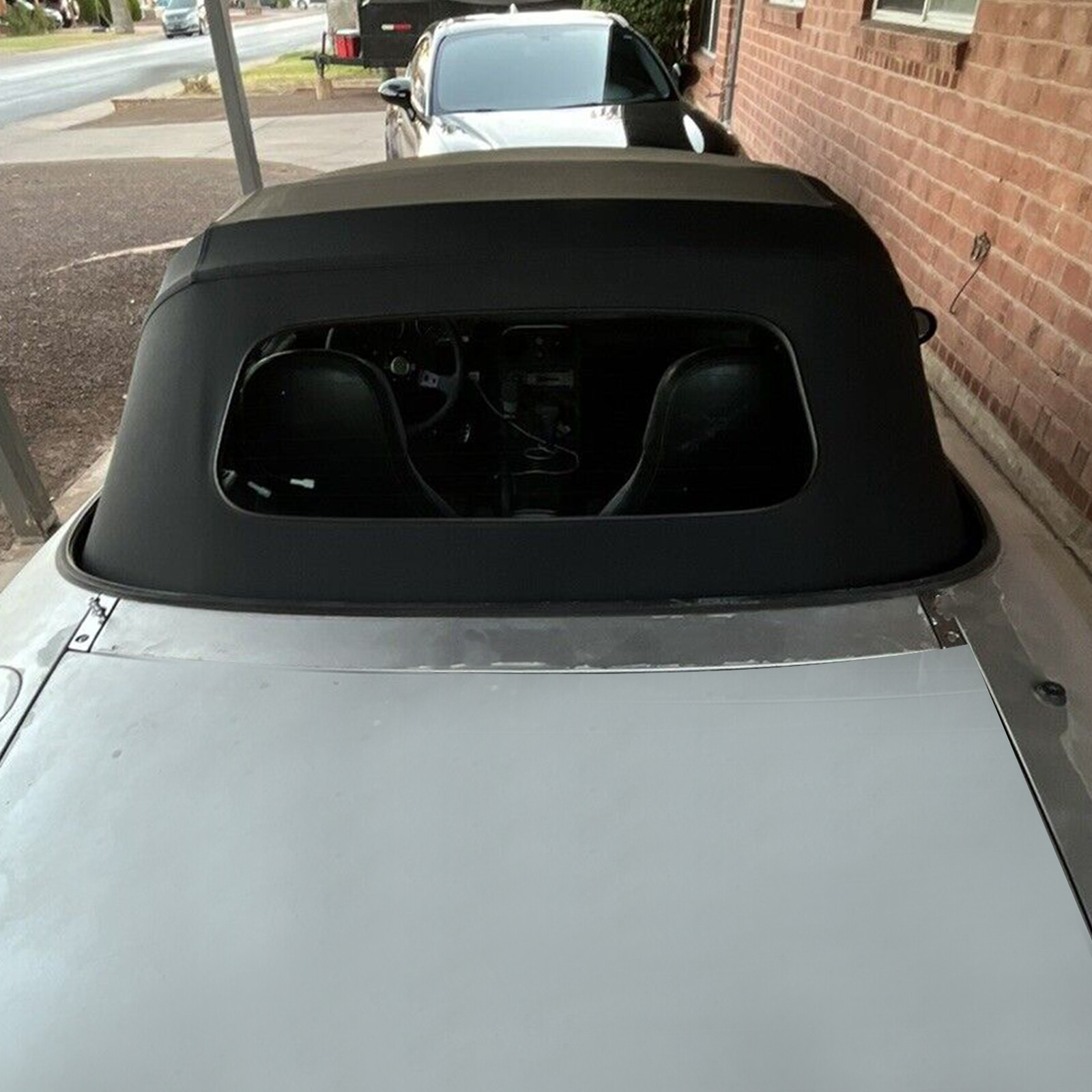 Black Convertible Soft Top w/Heated Glass Window For Mazda Miata 1990-2005 99-05