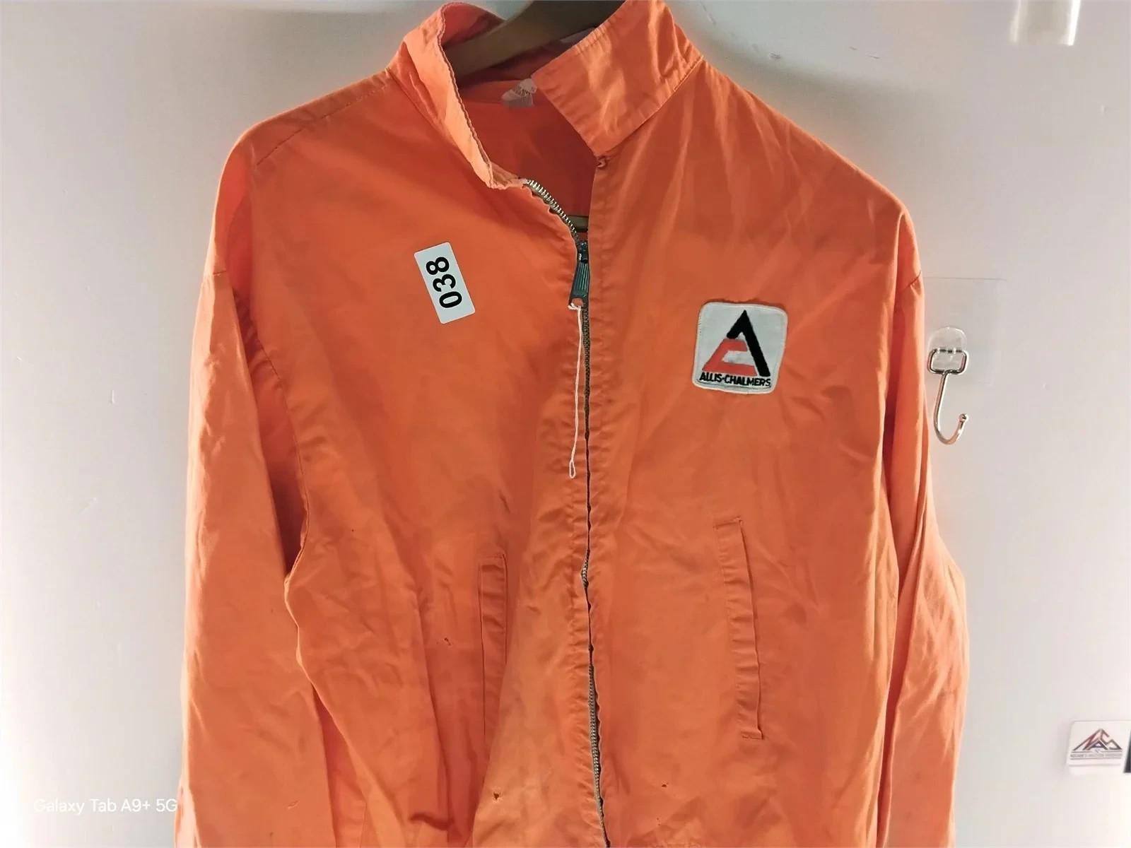 Allis Chalmer Orange Long Sleeve Heavy Shirt XL vintage tractor Jacket x large