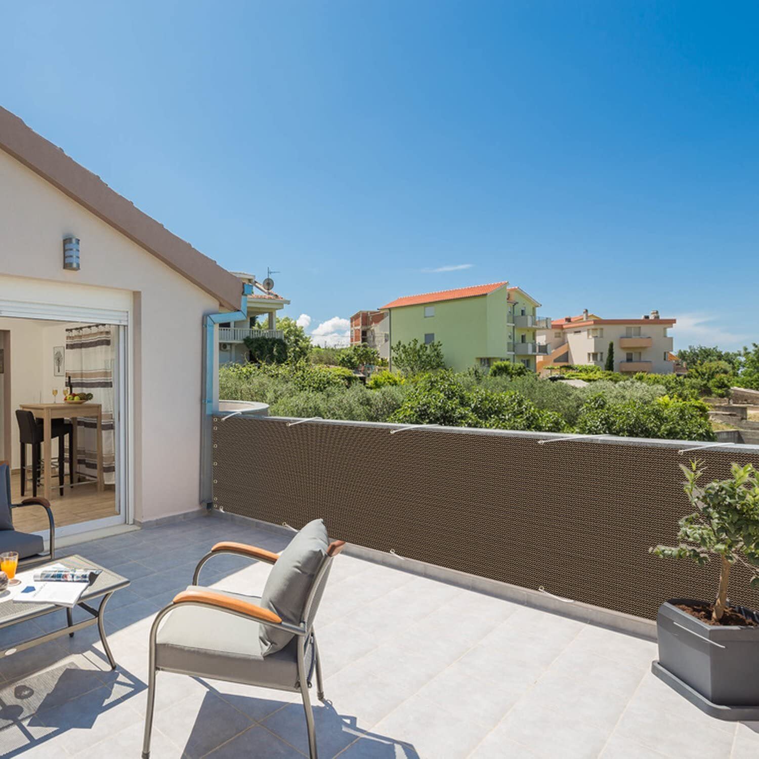 3ft Tall Privacy Balcony Fence Screen Deck Garden Yard Patio Fabric Shade Cover