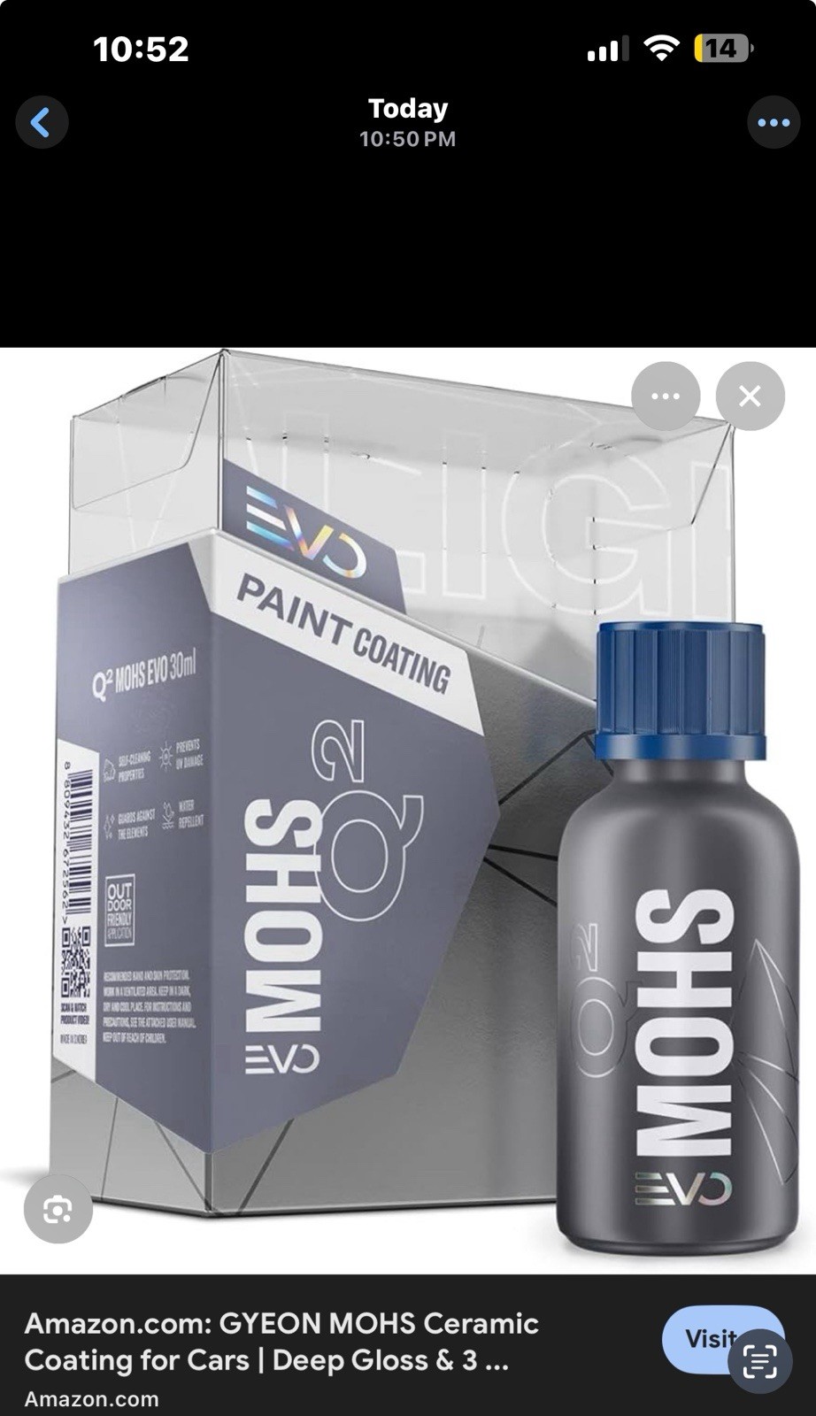 GYEON  MOHS EVO Ceramic Coating 50ml,