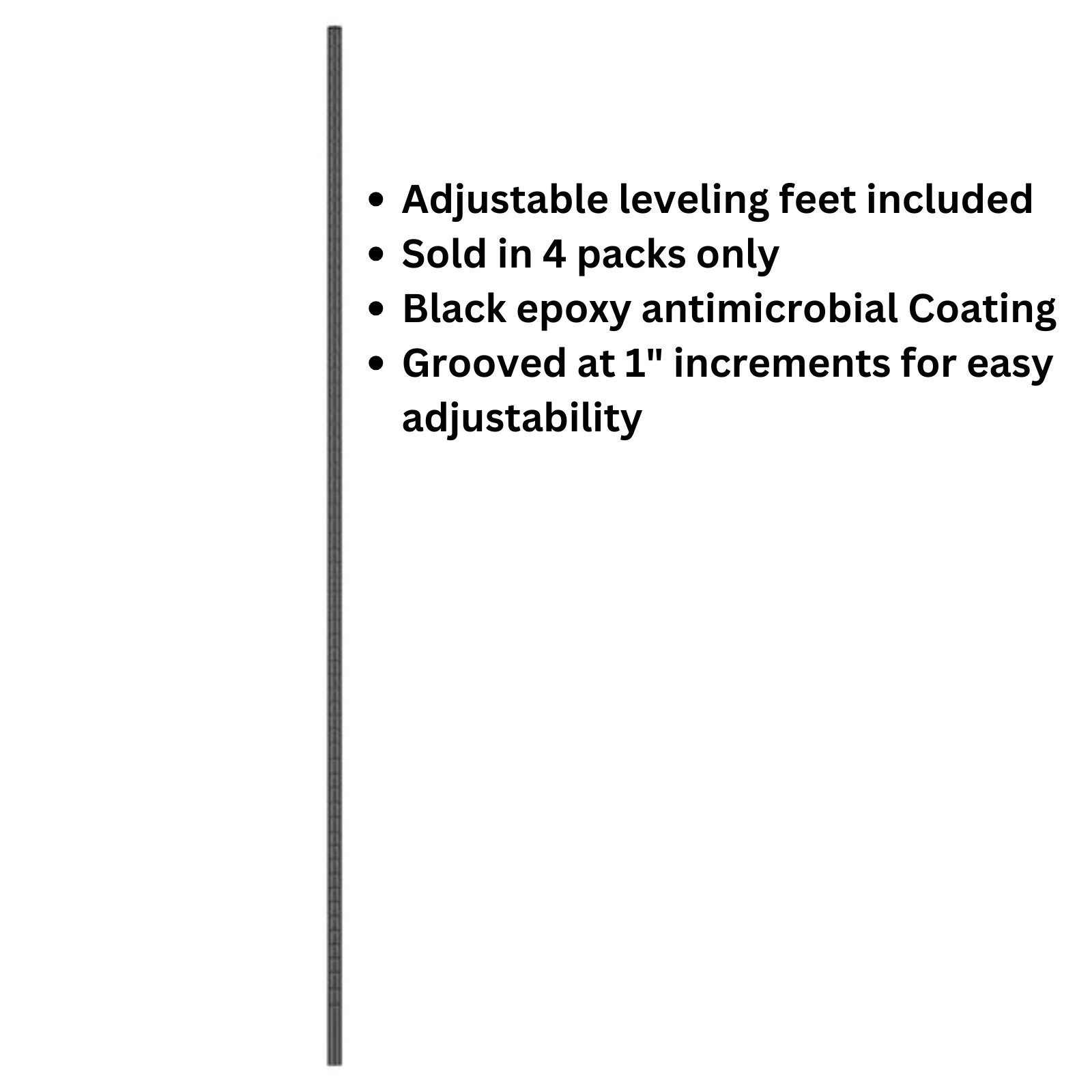 (2 PK) Black Epoxy Wire Shelving Sections 14in Depth 8 Sizes Walk In Cooler NSF