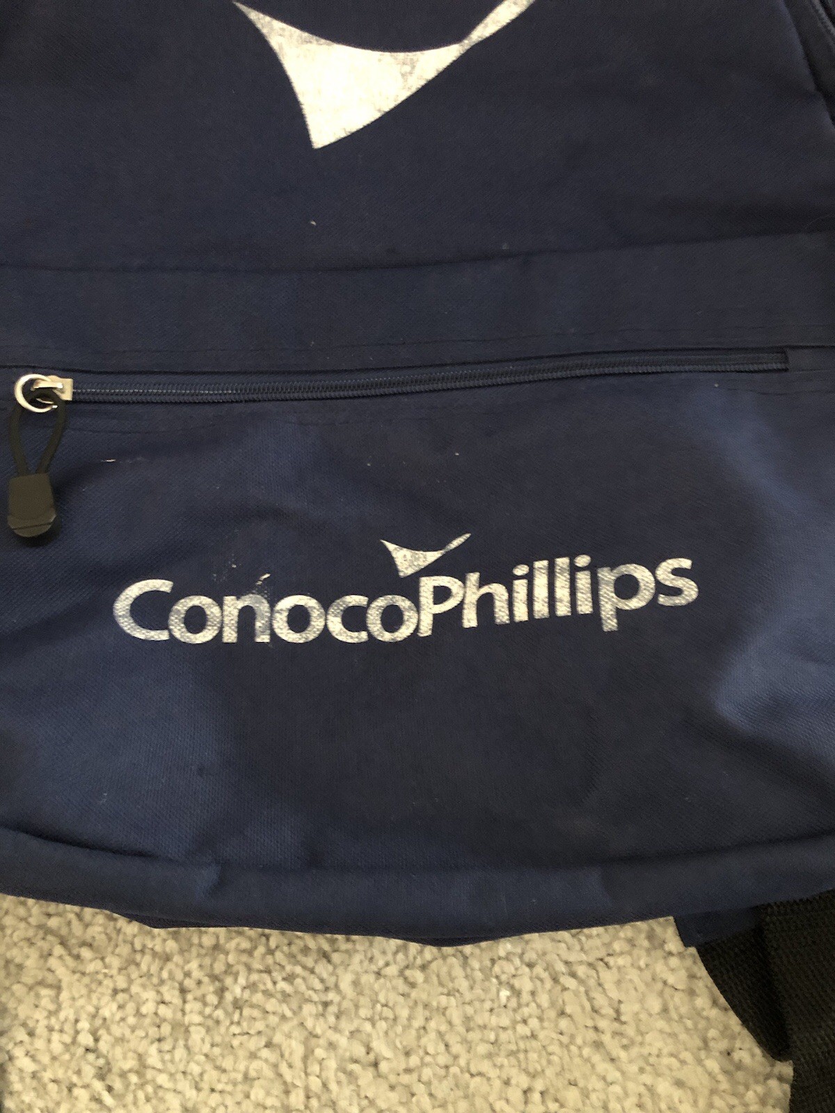 Vintage Conoco Phillips Employee Corporate Blue Backpack Oil & Gas Drilling Read