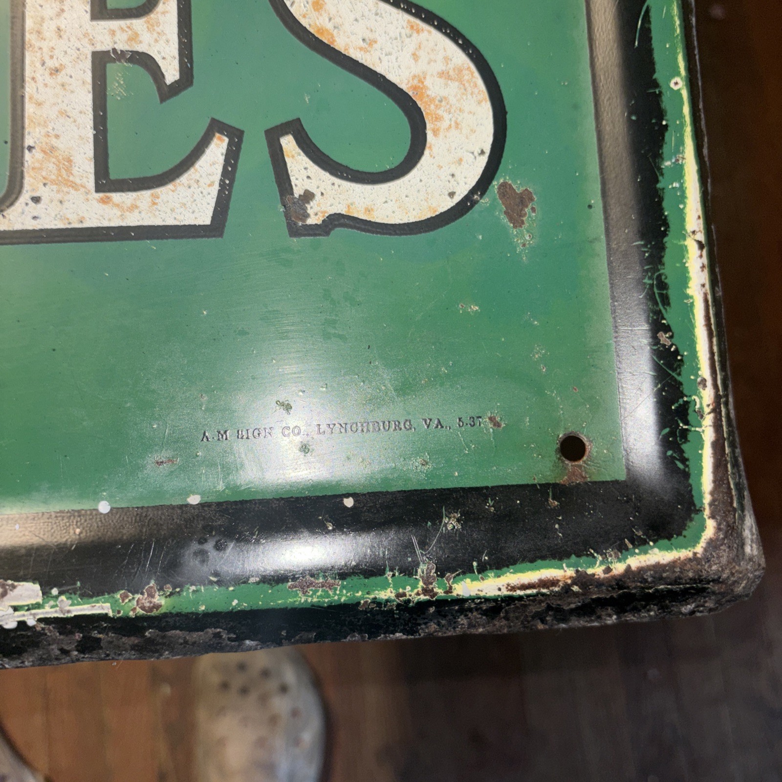 Vintage Rare Cities Service Acme Tire Vertical Sign 60”HX18”W