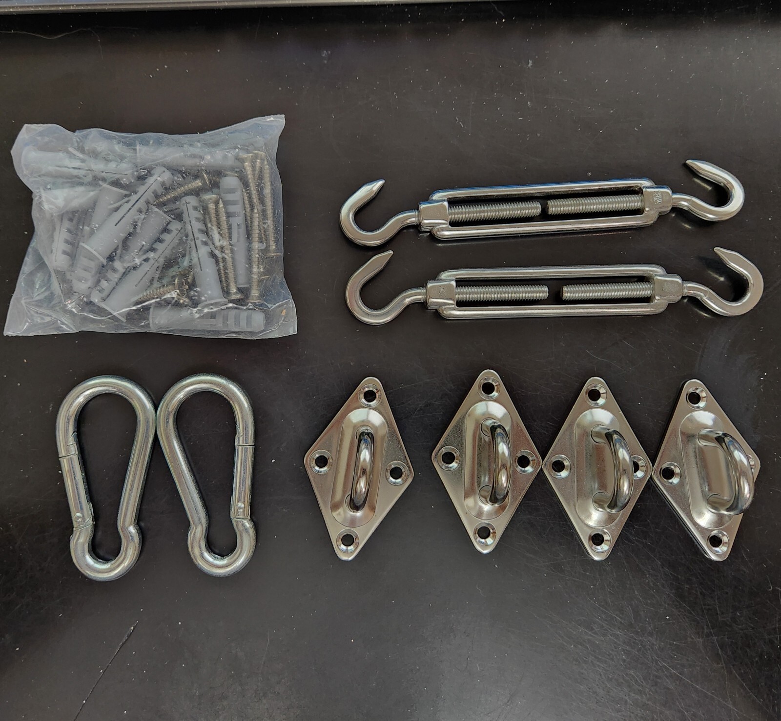 6 Inch Rectangle Sun Shade Sail Hardware Installation Kit