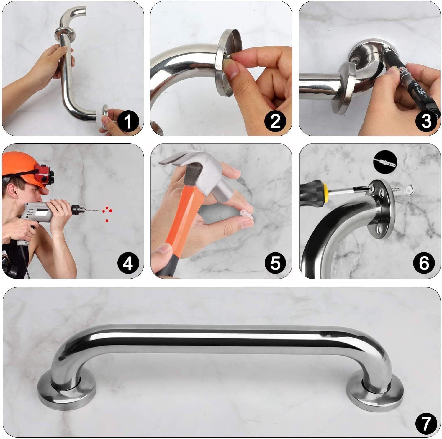 LOT Commercial Grab Bar Bath Bathroom Safety Handicap Stainless Steel Hand Rail