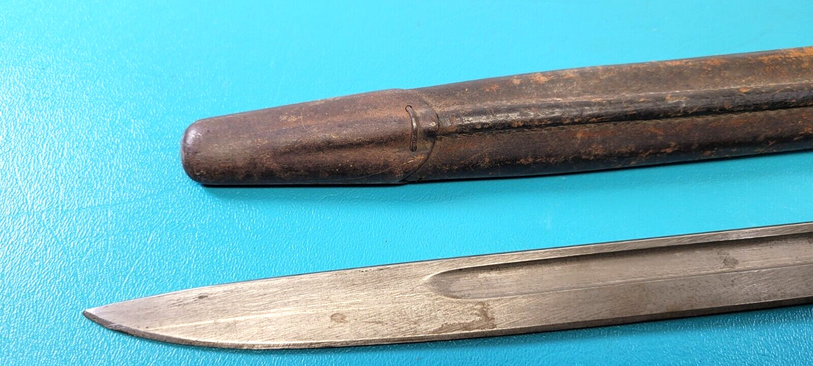 WWI English British Pattern 1907 Rifle Bayonet Sanderson + Scabbard c. 1917