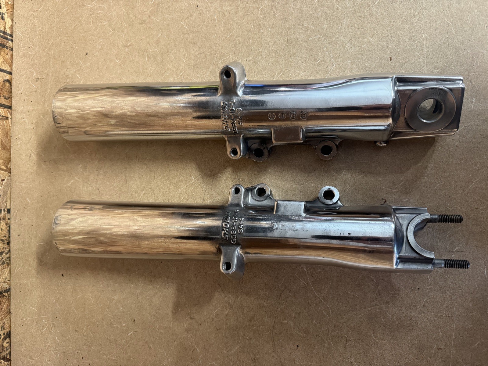 HARLEY 00 -13 Touring Single Fork legs sliders POLISHED Twin Cam Dyna Softail