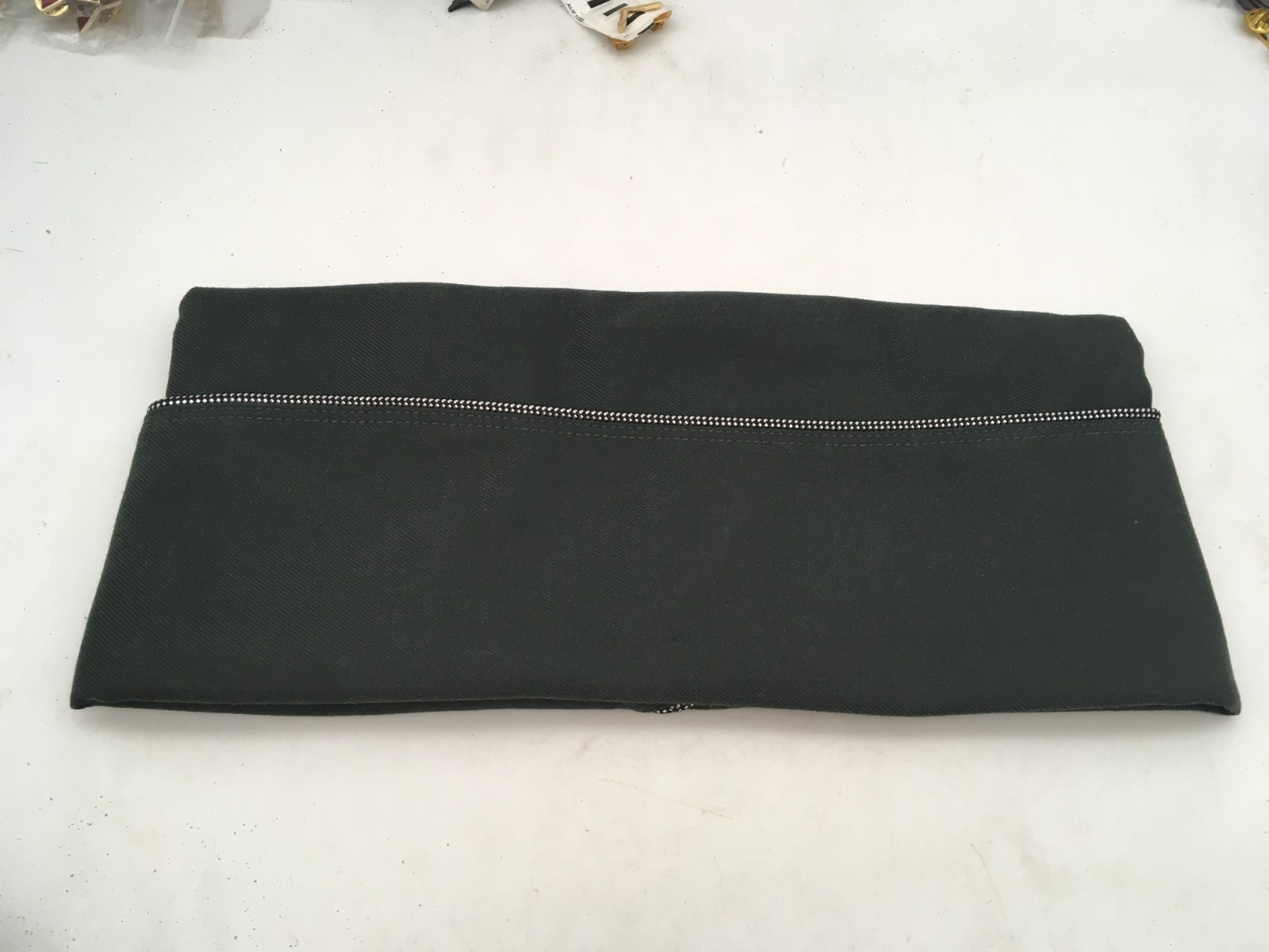 NOS US Army 60s Bancroft Side Garrison Cap Hat Silver Piping 7 3/4