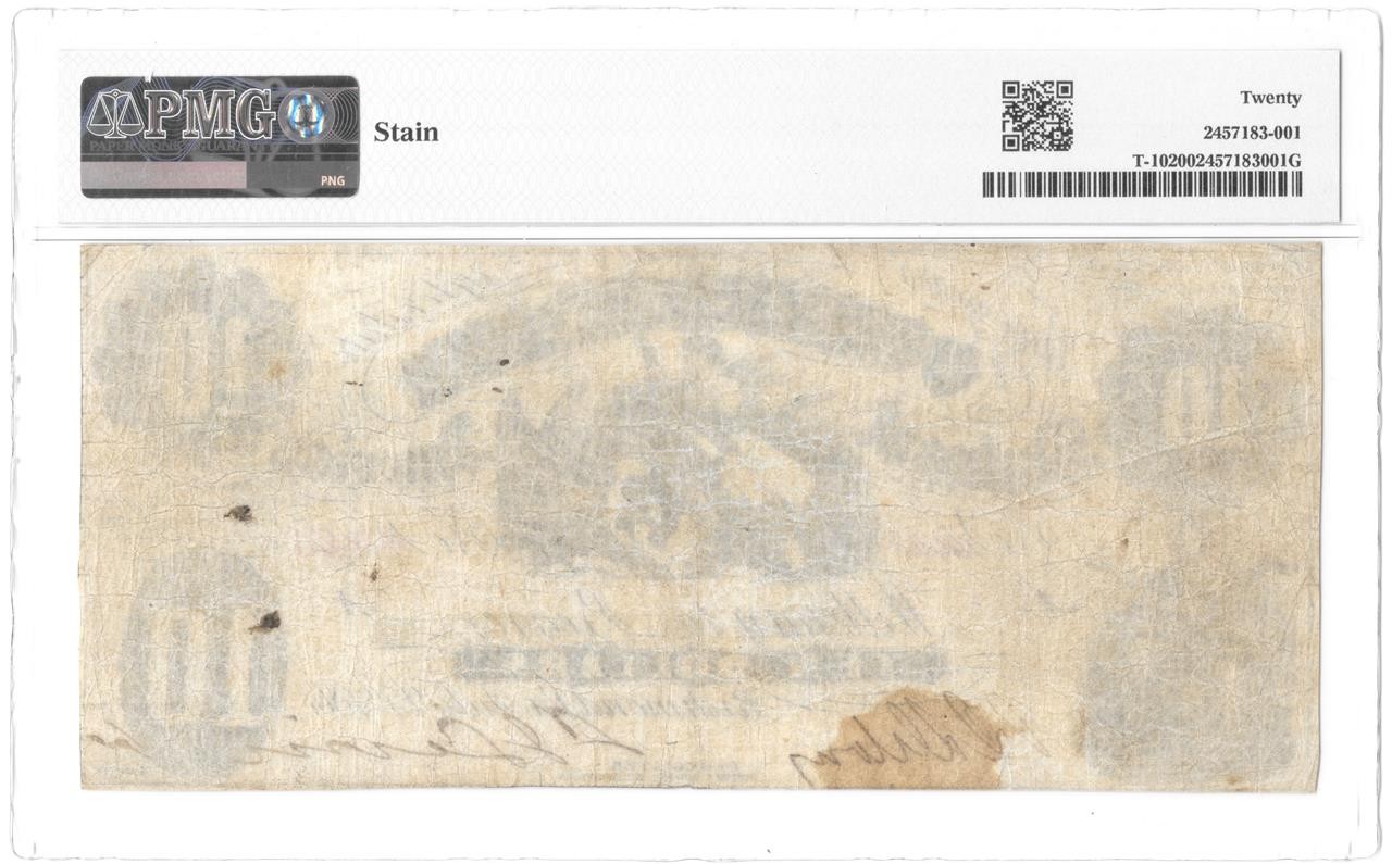 T-10 $10 Confederate 1861 PF-16 Scarce Type! PMG VF 20 Sharply Printed CSA Note
