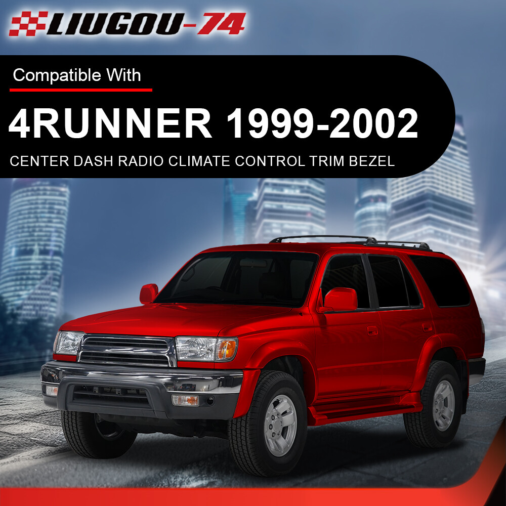 Center Dash Radio Trim Bezel Vents Black Fit For 1999-2002 Toyota 4Runner