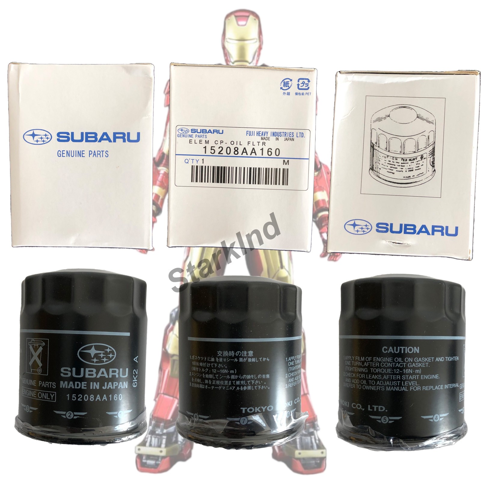 6X 15208AA160 OEM Genuine Subaru Engine Oil Filter for Impreza Legacy Forester