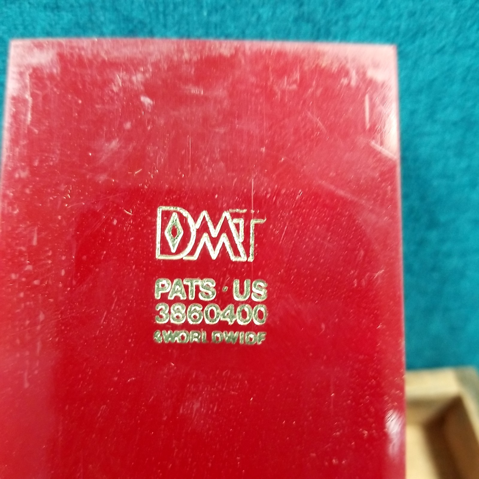 Vtg DMT Diamond Sharpening System Sharpener In Wood Case 6" Red/Fine