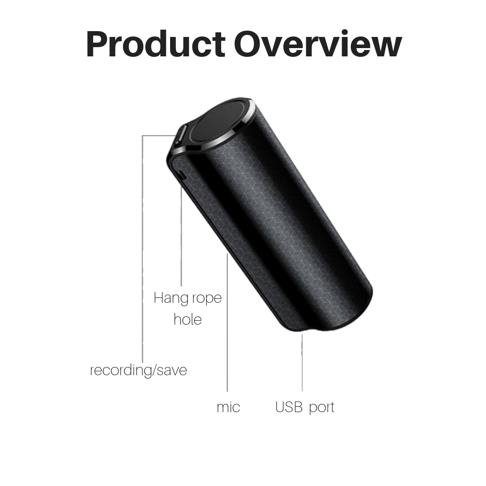 Spy Digital Voice Activated Recorder Mini Hidden Audio Dictaphone Device 16/32GB