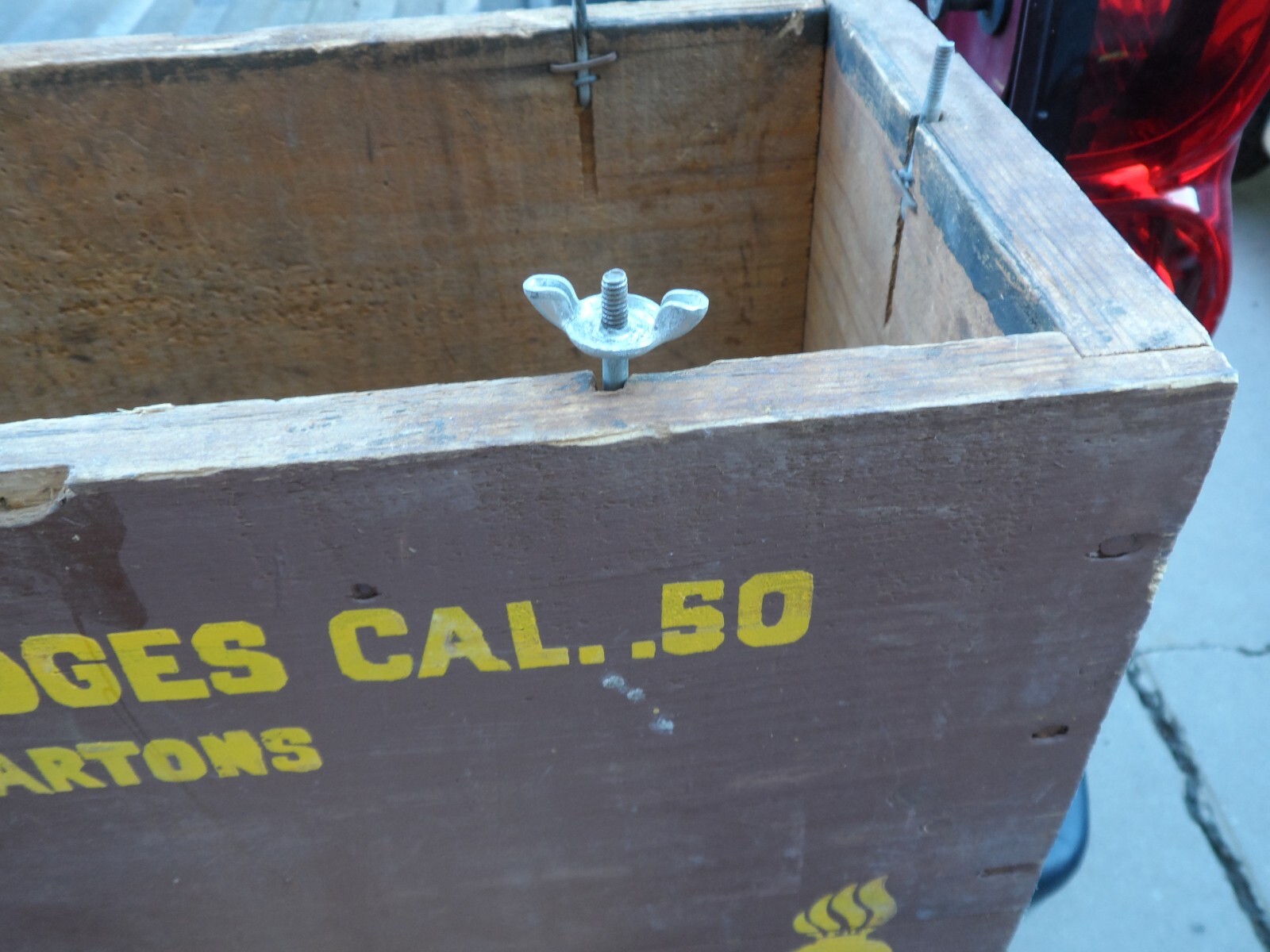 ORIGINAL MILITARY WOOD AMMO BOX WING NUTS QTY 14