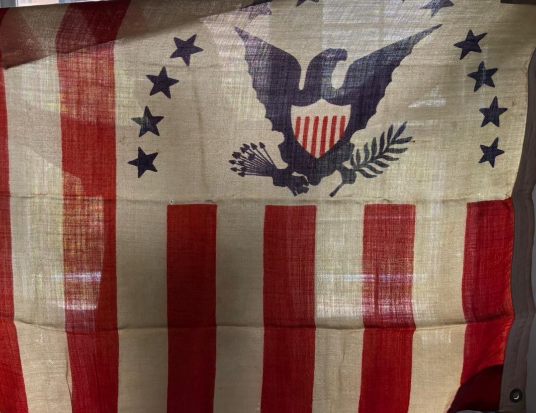 Authentic WWII American USA Coast Guard Wool Ensign with Provenance -World War