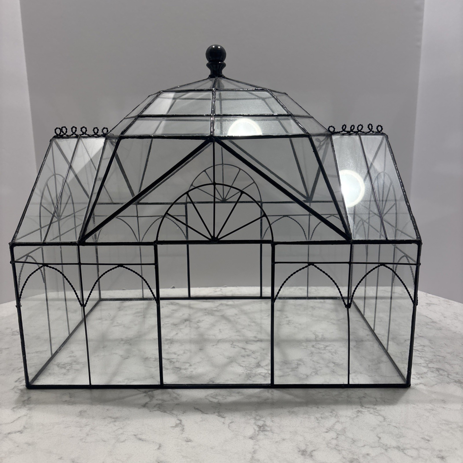 Vintage Garden Plant Glass Terrarium Gorgeous!