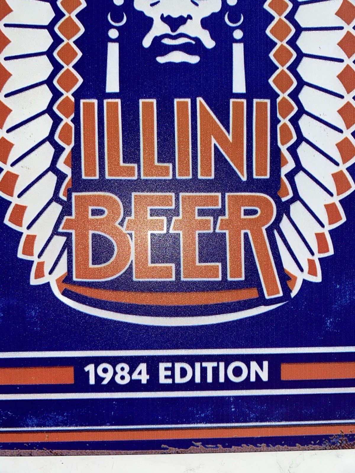 Illinois University Fighting Illini Beer Sign - Retro 1984