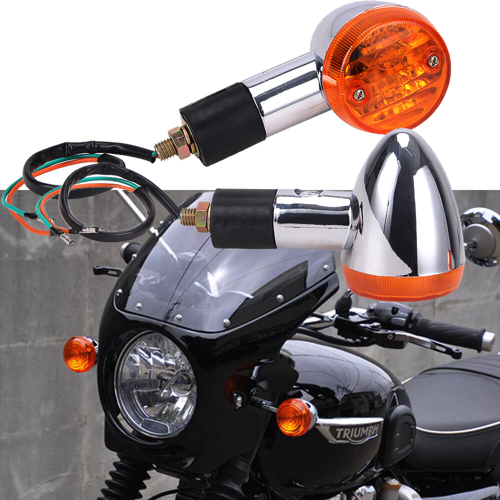 Amber Turn Signals Blinker For Honda Shadow VT750/1100/VTX 1300 1800 GL Valkyrie