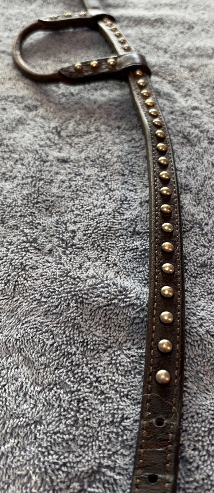 Vintage Style Headstall with Star Silver On On Rod Iron with Buttons Horse Tack