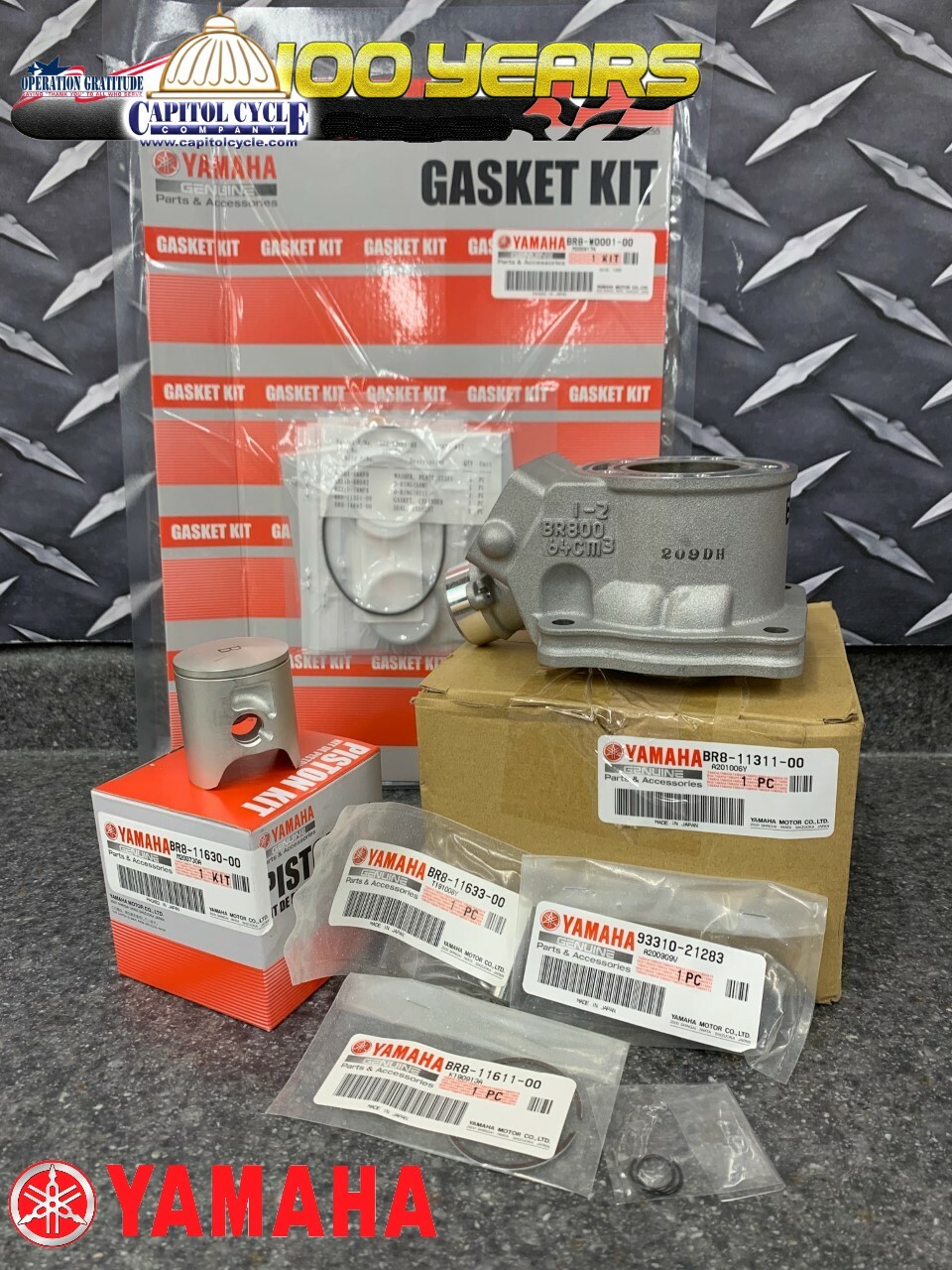 NEW OEM YAMAHA 19-22 YZ65 TOP END KIT W/ CYLINDER