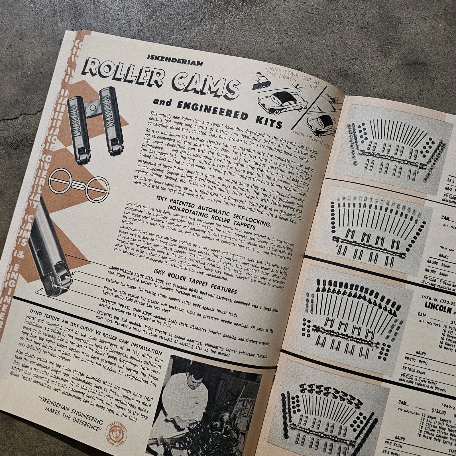 1960's ISKY Catalog Iskenderian Cams Hot Rod Drag Racing SCTA NHRA Gasser Auto