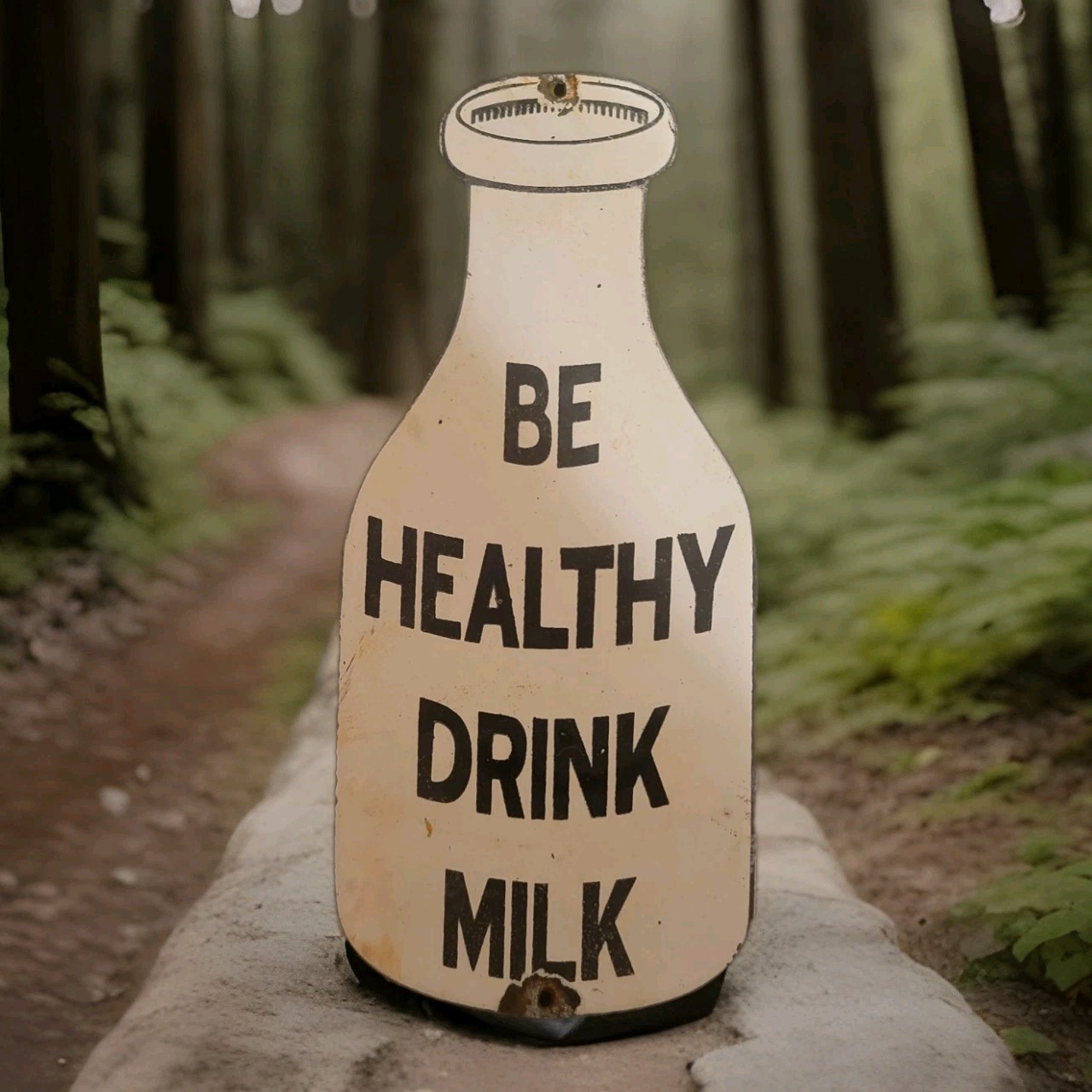 Vintage Milk Pocelain Sign Mayfield Borden Dairy Cheese Be Healthy Gas Oil USA