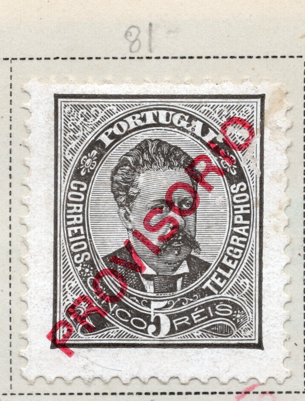Portugal 1893 5r Gray Black - Scotts Guide 81