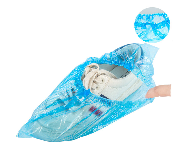 100 Pieces of disposable plastic shoe covers Water Dust Proof 5.9X14.5 Size L