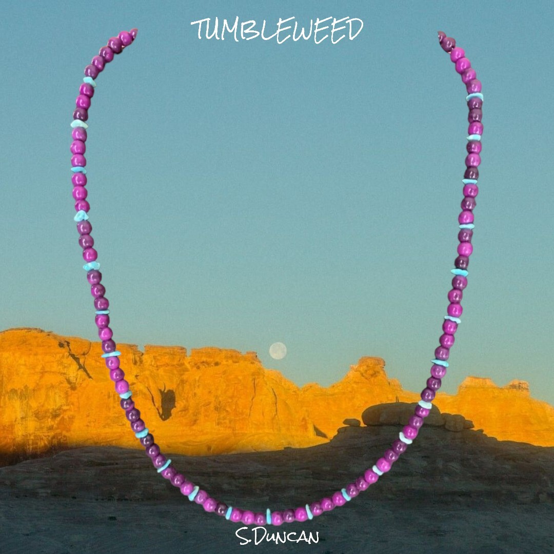 Native American Sugilite & Lone Mountain Turquoise Necklace