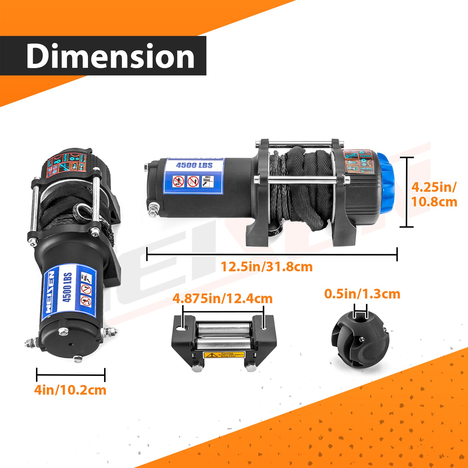 UTV 12V 4500LB Winch Mount Kit No Drill For Honda Talon 1000X 1000R-4 2019-2025