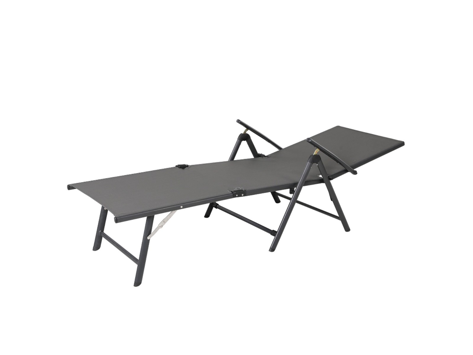 Nuu Garden Foldable Outdoor Chaise Lounge Chair Adjustable Patio Recliner BLACK