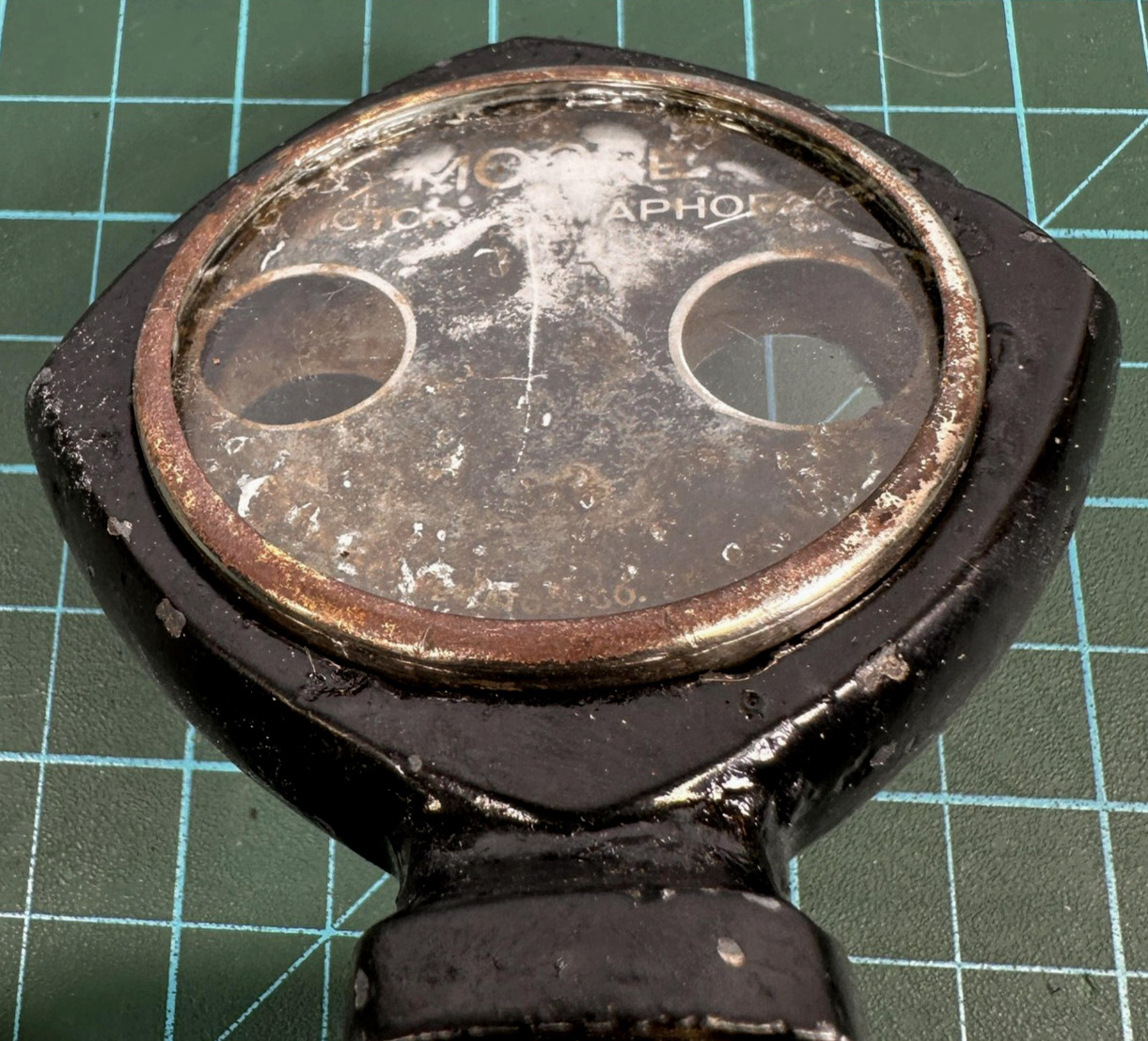 Antique Moore Motor Semaphore Car Hood Ornament Temp Gauge Danger Cool Average