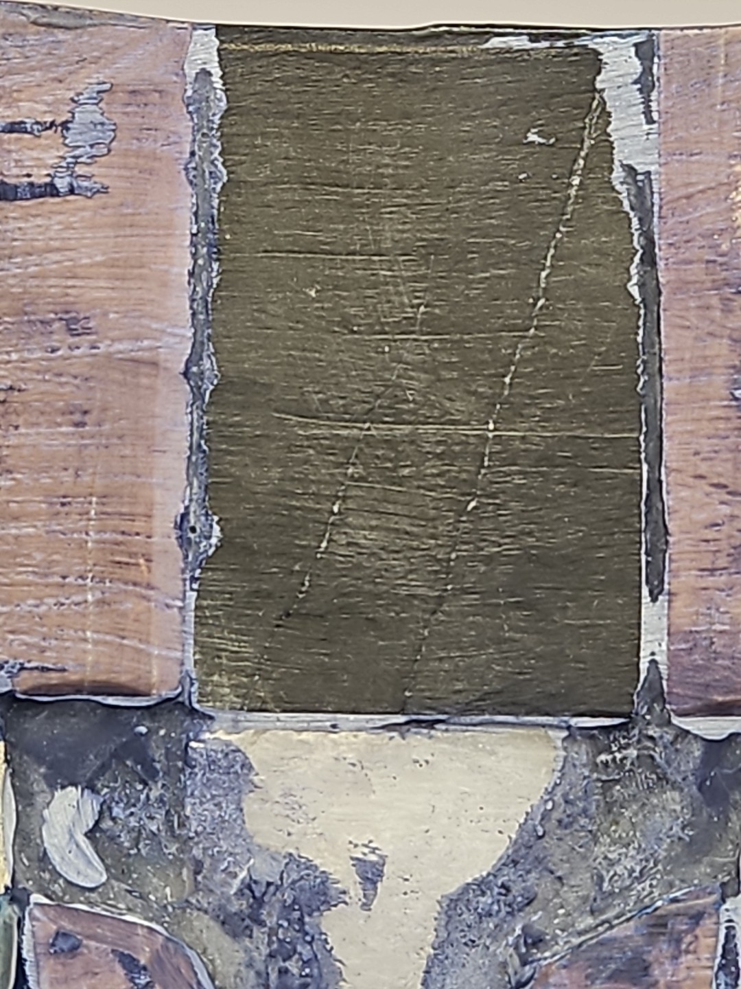 Mexican Mexico Mayan Aztec Death Burial Mask Abalone Stone Figurine Decorative