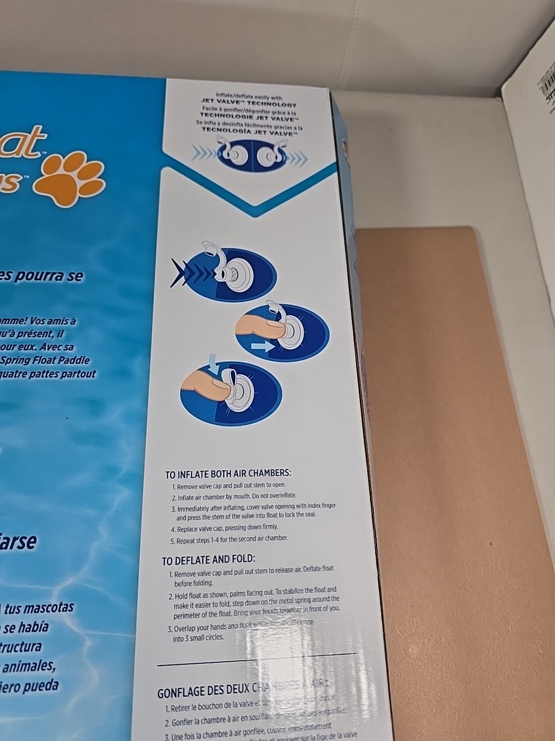 SwimWays Paddle Paws Spring Float Dog Raft, Large (65 lbs. and Up), Blue