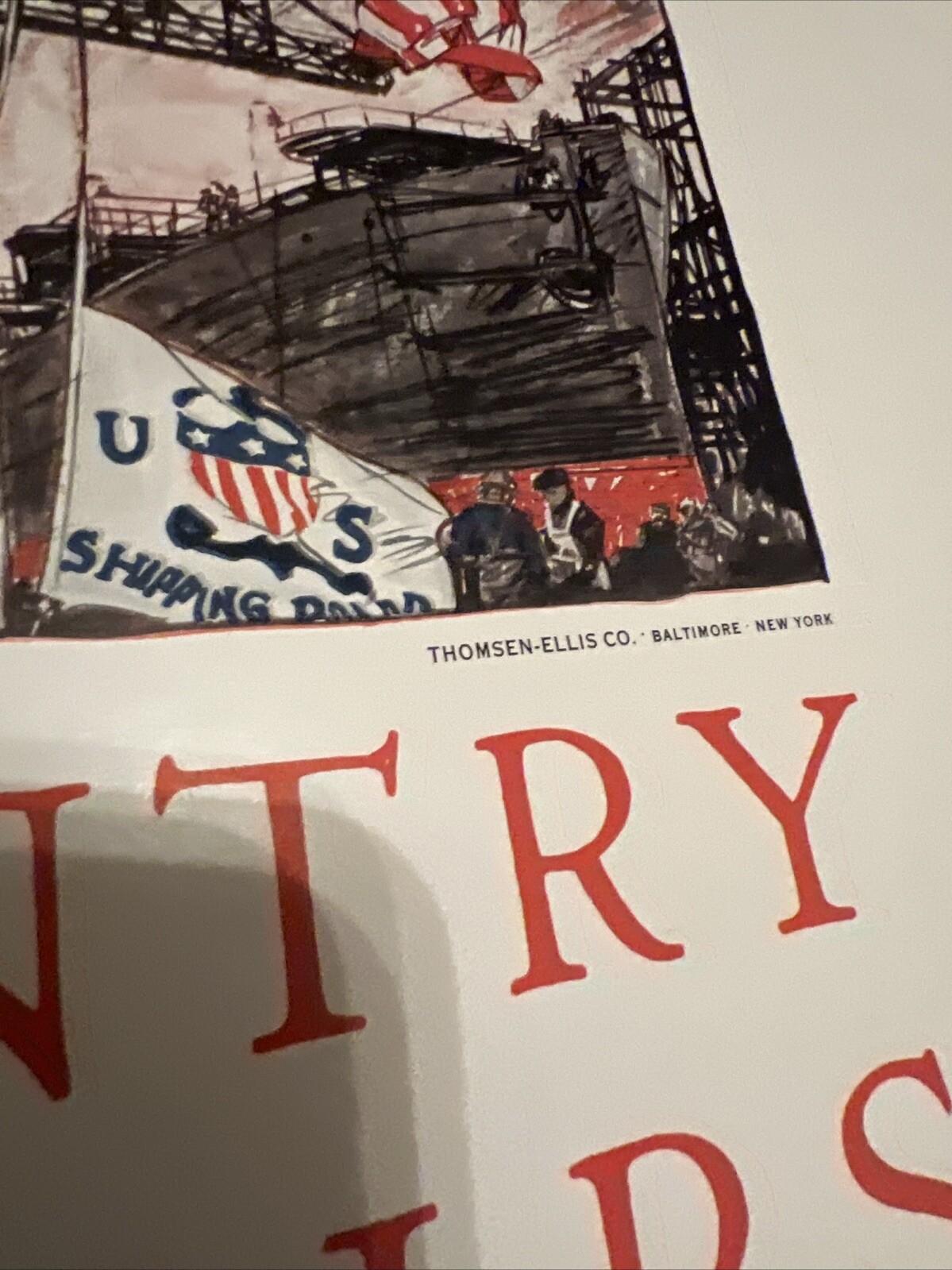 WWI Poster Our Country Needs Ships Original