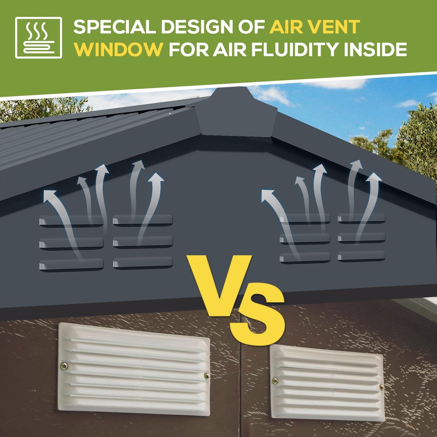 12'x14' Outdoor Shed Metal Storage with Sliding Door, New