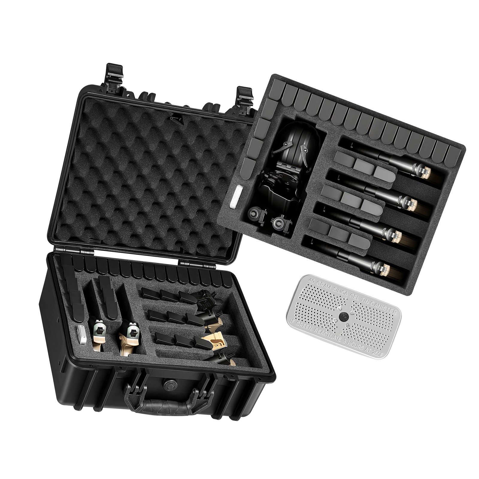 Uimoso Hard Pistol Case with Foam Interior for Secure Storage 18.7x12.5x7.5in