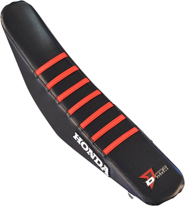 Dcor Ribbed Seat Cover Black/Black/Red for Honda CR125R/CR250R 2-Stroke