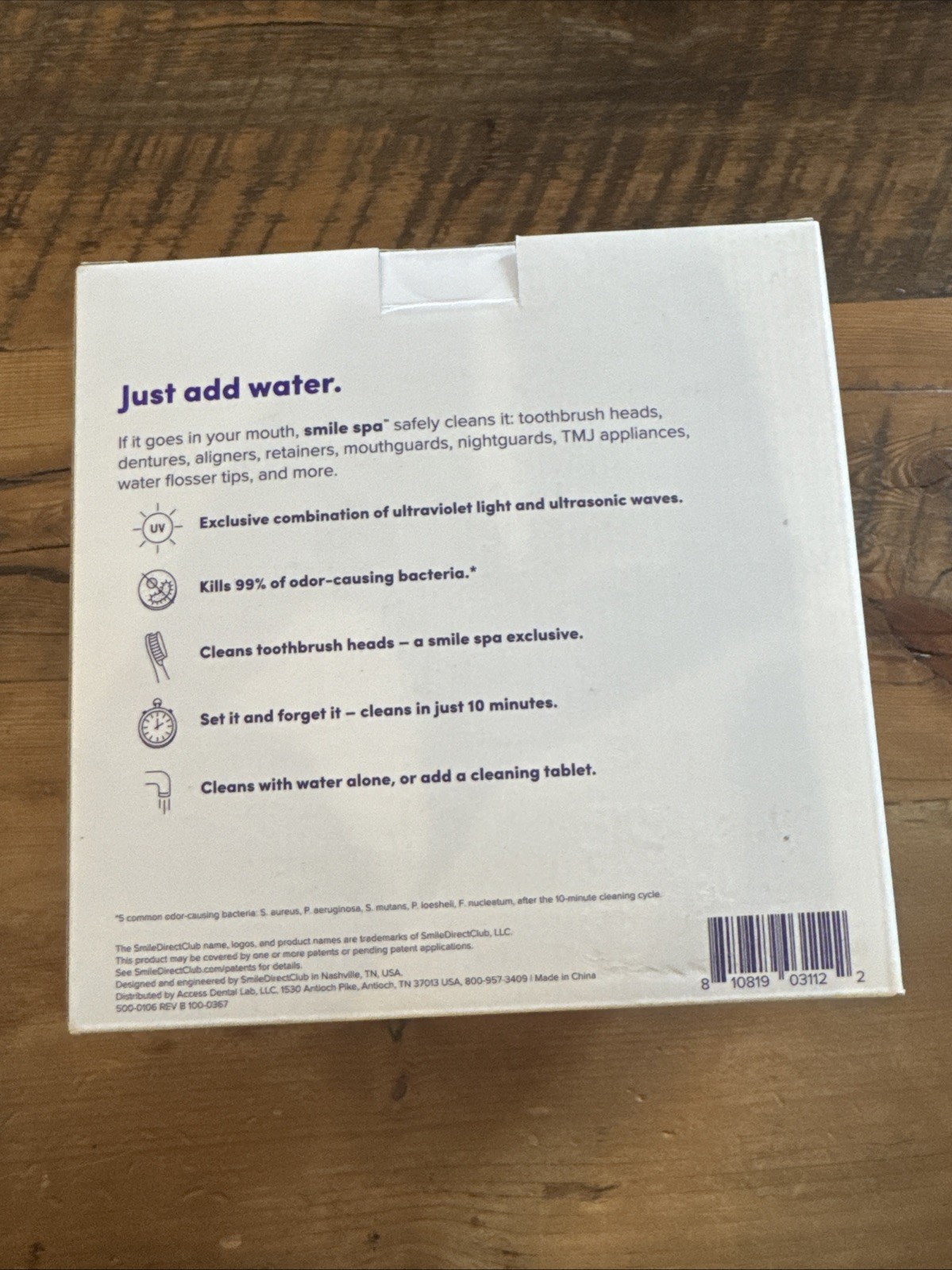 Smile Direct Club Ultrasonic + UV Cleaner For Oral Care Devices