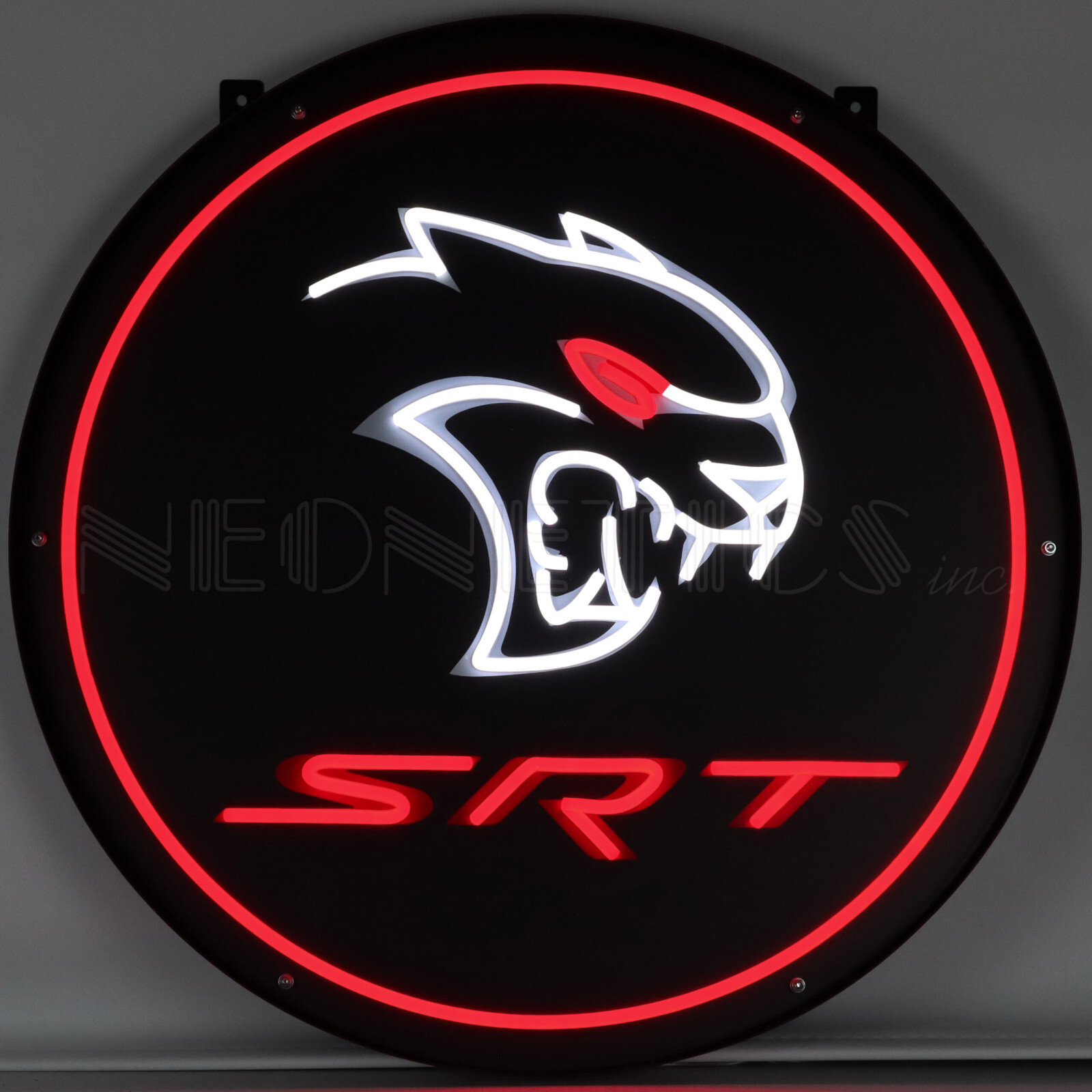 Hellcat Dodge Redeye LED flex Neon Sign SRT in solid steel Can 2020 Challenger