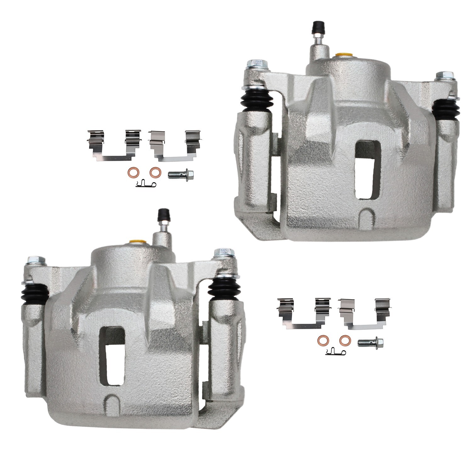 Front Steering Knuckles Rotors Brake Pads Calipers for 2003-2008 Toyota Corolla