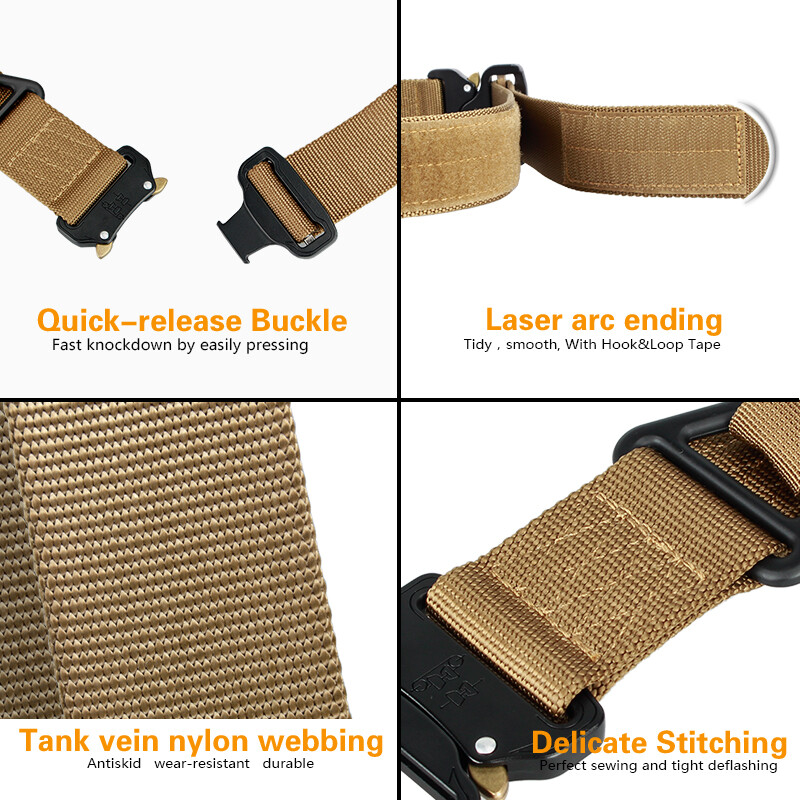 1.75" Tactical Belt Quick Release EDC Riggers Belt CQB Military Airsoft Hunting