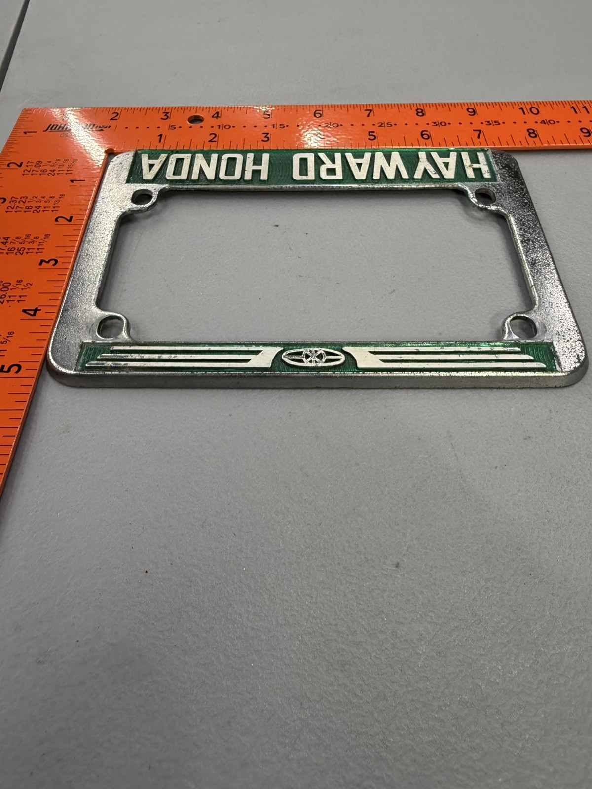 RARE Vintage Hayward Honda California Metal Motorcycle License Frame
