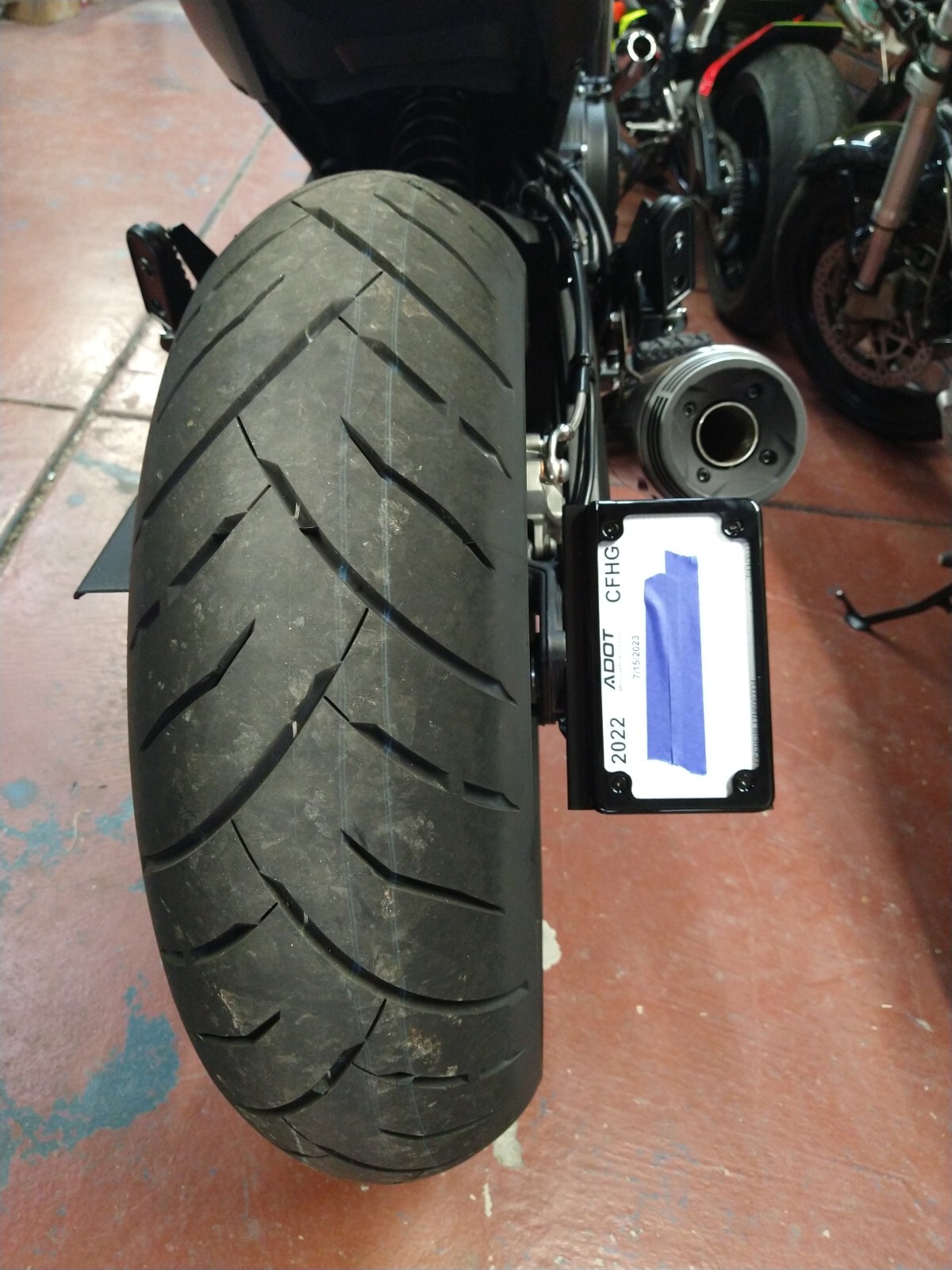 Cfmoto 700 CLX Sport / Heritage License Plate Relocator Bracket/W Turn Signals