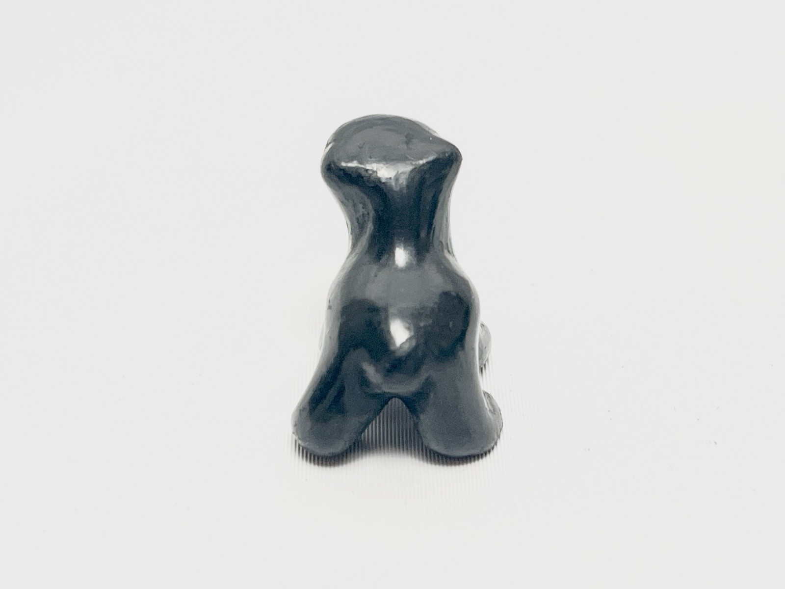 Santa Clara Black Pottery Bear Cub Miniature Dorothy Paul Gutierrez Signed 1.25”