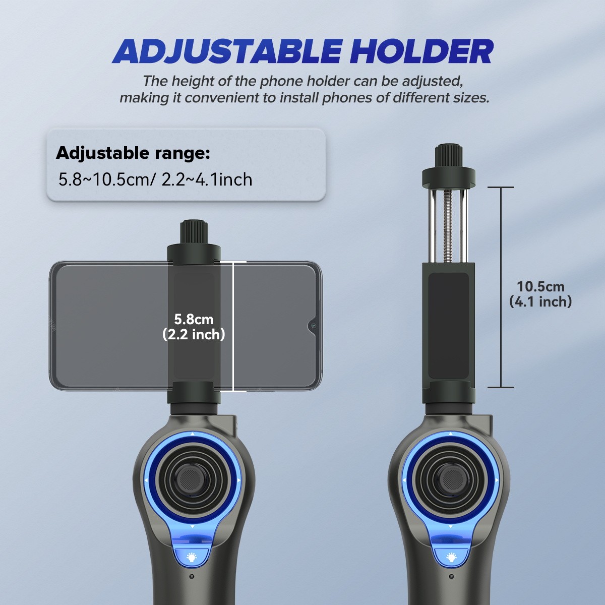 4 Way 360° Articulating Borescope Industrial Endoscope Camera Detachable Screen