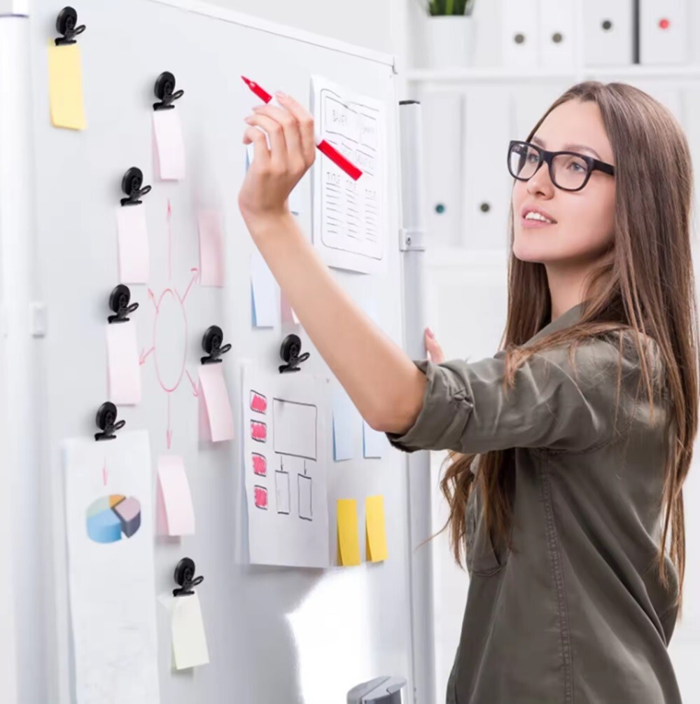 10‑Pack Heavy‑Duty Magnetic Clips – Strong Refrigerator Magnet Clips for Home